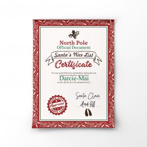 Santa nice list & official North Pole document duo prints